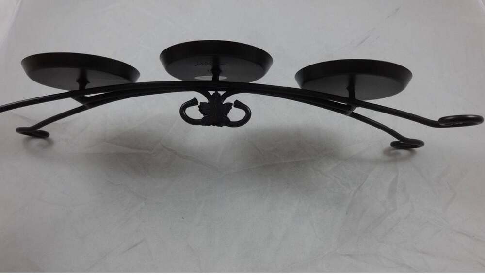 Longaberger Foundry Wrought Iron 3 Candle Stand New in Box
